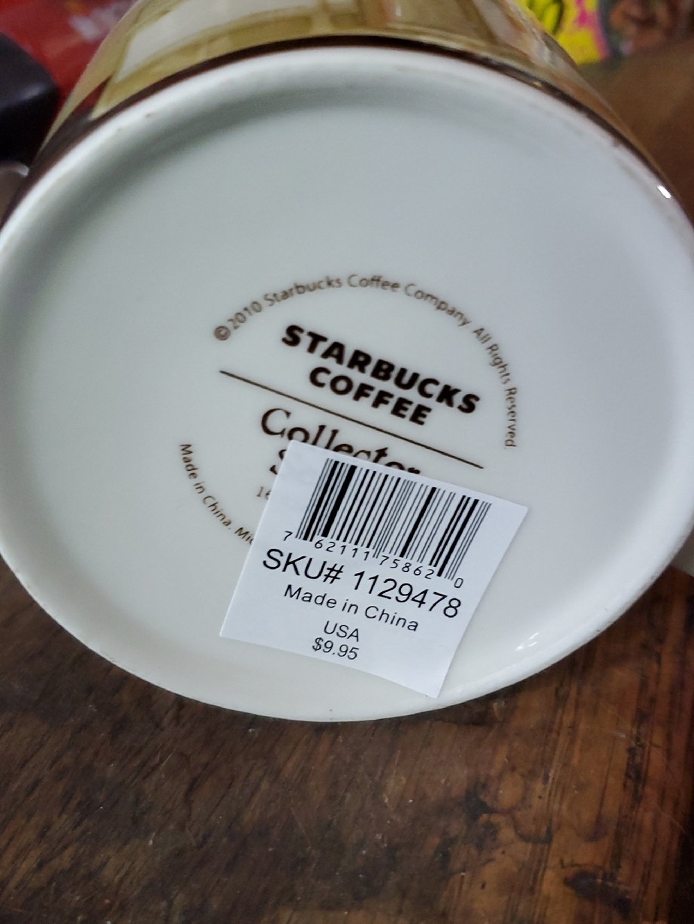 Starbucks Ceramic Mug in Cream with Melusine the Siren Emblem and Pike Place Mar - Picture 11 of 12